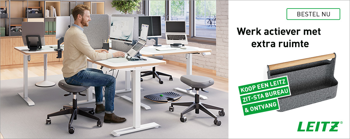 Leitz Ergo werkplek nu met gratis draagbare bureau organizer